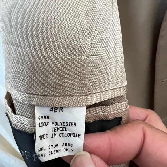 Geoffrey Beene mens casual sports blazer looks and feels like khaki size 42R. - Picture 9 of 12
